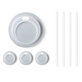 Jarware 82679 Wide Lid and Straw Set Transl
