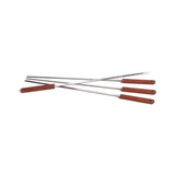 Outset QB50 Rosewood Collection Barbecue Skewers, Stainless Steel, Set of 4