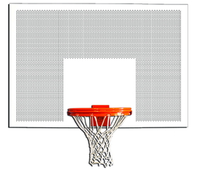 GARED 1272PS 42" x 72" Rectangular Perforated Steel Backboard with White Powdercoat Finish