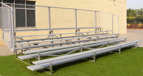 GARED GSNB0515 5 Row Fixed Spectator Bleacher without Aisle, 10" Plank, 15 Ft
