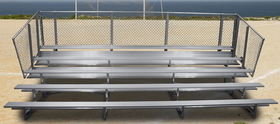 GARED GSNB0521 5-Row Fixed Spectator Bleacher without Aisle, 10" Plank, 21 Ft