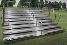 GARED GSNB1015WA 10-Row Fixed Spectator Bleacher with Aisle, 10" Plank, 15 Ft