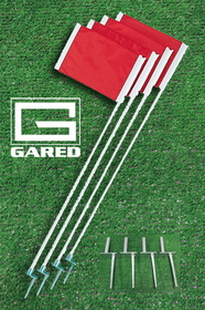 GARED SGCF Soccer Goal Corner Flags with Anchors, Set Of Four