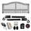 ALEKO 12DLON1300ACC-AP Automated Steel Dual Swing Driveway Gate and Gate Opener Complete Kit - LONDON Style - 12 x 6 Feet - ETL Listed