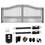 ALEKO 16DLON1700ACC-AP Automated Steel Dual Swing Driveway Gate and Gate Opener Complete Kit - LONDON Style - 16 x 6 Feet