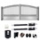 ALEKO 16DPAR1700ACC-AP Automated Steel Dual Swing Driveway Gate and Gate Opener Complete Kit - PARIS Style - 16 x 6 Feet