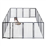 ALEKO 2DK5X5X4SQ-AP Extra-Large Heavy Duty Dog Kennel Playpen - 16 Panel - 10 x 10 x 4 Feet