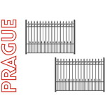 ALEKO 2FENCEPRA-AP 2-Panel Fence Kit - PRAGUE Style - 8x5 ft. Each