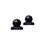 ALEKO 2SMALLCAP-AP Small Cap for Driveway Gate Post - 1.7 x 1.7 Inches - Black - Lot of 2