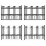 ALEKO 4FENCELON-AP 4-Panel Steel Fence Kit - LONDON Style - 8x5 ft. Each