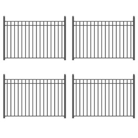 ALEKO 4FENCEMAD-AP 4-Panel Steel Fence Kit - MADRID Style - 8x5 ft. Each
