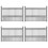 ALEKO 4FENCEPAR-AP 4-Panel Steel Fence Kit - PARIS Style - 8x5 ft. Each