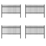 ALEKO 4FENCEROME8X4-AP 4-Panel Steel Fence Kit - ROME Style - 8x4 ft. Each