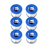 ALEKO 6HTFL-AP Water Filter Cartridge for Inflatable Hot Tub Spa - Blue - Lot of 6