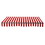 ALEKO AB10X8RWSTR05-AP Retractable Black Frame Patio Awning 10 x 8 Feet - Red and White Stripes