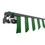 ALEKO AB13X10GWSTR00-AP Retractable Black Frame Patio Awning 13 x 10 Feet - Green and White Stripes