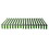 ALEKO AB13X10GWSTR00-AP Retractable Black Frame Patio Awning 13 x 10 Feet - Green and White Stripes