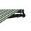 ALEKO AB13X10MSTRGR58-AP Retractable Black Frame Patio Awning 13 x 10 Feet - Multi-Striped Green