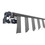 ALEKO ABM10X8GREYWHT-AP Motorized Retractable Black Frame Patio Awning 10 x 8 Feet - Gray and White Stripes