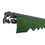ALEKO ABM12X10GREEN39-AP Motorized Retractable Black Frame Patio Awning 12 x 10 Feet - Green