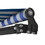 ALEKO ABM13X10BWSTR03-AP Motorized Retractable Black Frame Patio Awning 13 x 10 Feet - Blue and White Stripes