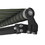 ALEKO ABM13X10MSTGR58-AP Motorized Retractable Black Frame Patio Awning 13 x 10 Feet - Multi-Striped Green