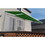 ALEKO AW12X10GREEN39-AP Retractable White Frame Patio Awning - 12 x 10 Feet - Green