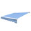 ALEKO AW13X10LBLUE068-AP 13 x 10 ft. Retractable Patio Awning - White Frame - Sky Blue Fabric