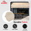 ALEKO AWCL10X8IVOR29-AP Half Cassette Motorized Retractable LED Luxury Patio Awning - 10 x 8 Feet - Ivory