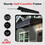 ALEKO AWCL13X10BK81-AP Half Cassette Motorized Retractable LED Luxury Patio Awning - 13 x 10 Feet - Black