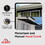 ALEKO AWCL20X10BK81-AP Half Cassette Motorized Retractable LED Luxury Patio Awning - 20 x 10 Feet - Black