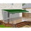 ALEKO AWM16X10GREEN39-AP Motorized Retractable White Frame Patio Awning - 16 x 10 Feet - Green
