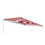 ALEKO AWM16X10REDWHSTR05-AP Motorized Retractable White Frame Patio Awning - 16 x 10 Feet - Red and White Striped