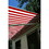 ALEKO AWM16X10REDWHSTR05-AP Motorized Retractable White Frame Patio Awning - 16 x 10 Feet - Red and White Striped