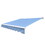 ALEKO AWM20X10LBLUE068-AP 20 x 10 ft. Retractable Motorized Patio Awning - White Frame - Sky Blue Fabric