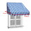 ALEKO AWWIN-BLWTSTR-AP-0003 Retractable Door Or Window Awning - 8 x 2 Feet - Blue and White Stripes