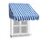 ALEKO AWWIN-BLWTSTR-AP-0003 Retractable Door Or Window Awning - 8 x 2 Feet - Blue and White Stripes