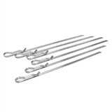 ALEKO BBQSS-AP Stainless Steel Reusable Barbecue Grilling Skewers - 17 Inches - Set Of 6