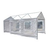 ALEKO CP1020-AP Canopy Polyethylene Carport Sidewalls with Windows - 10 x 20 Foot - White