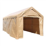 ALEKO CP1020BE-AP Heavy Duty Outdoor Canopy Carport Tent - 10 X 20 FT - Beige