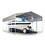 ALEKO CPM12X29GY-AP 12W x 30L x 10H ft. Metal Carport with Corrugated Roof Panels - Gray