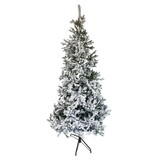 ALEKO CT7FT003-AP Artificial Flocked Spruce Holiday Christmas Tree - Snow Dusted - 7 Foot
