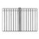 ALEKO DG12MADD-AP Steel Dual Swing Driveway Gate - MADRID Style - 12 x 6 Feet