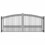 ALEKO DG12PARD-AP Steel Dual Swing Driveway Gate - PARIS Style - 12 x 6 Feet