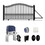 ALEKO DG12PARSSLAC1500-AP Automated Steel Sliding Driveway Gate and Gate Opener Complete Kit - PARIS Style - 12 x 6 Feet