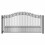 ALEKO DG12SPTSSW-AP Steel Single Swing Driveway Gate - ST.LOUIS Style - 12 x 6 Feet