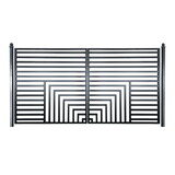 ALEKO DG14FLORD-AP Steel Dual Swing Driveway Gate - Florence Style - 14 x 6 Feet