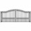 ALEKO DG14LOND-AP Steel Dual Swing Driveway Gate - LONDON Style - 14 x 6 Feet