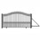 ALEKO DG14LONSSLPED-AP Steel Sliding Driveway Gate - 14 ft with Pedestrian Gate - 5 ft - LONDON Style