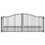 ALEKO DG14MUND-AP Steel Dual Swing Driveway Gate - MUNICH Style - 14 x 6 Feet